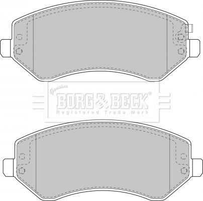BORG & BECK stabdžių trinkelių rinkinys, diskinis stabdys BBP1830